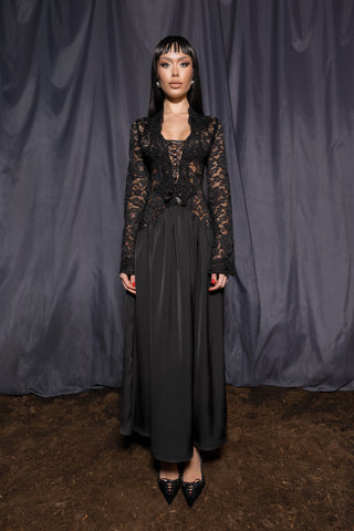 “Laced Intentions” Midi Dress